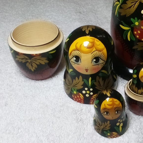 Set of 5(five) Cepzueb Nocag wooden nesting figurines - Picture 4 of 12